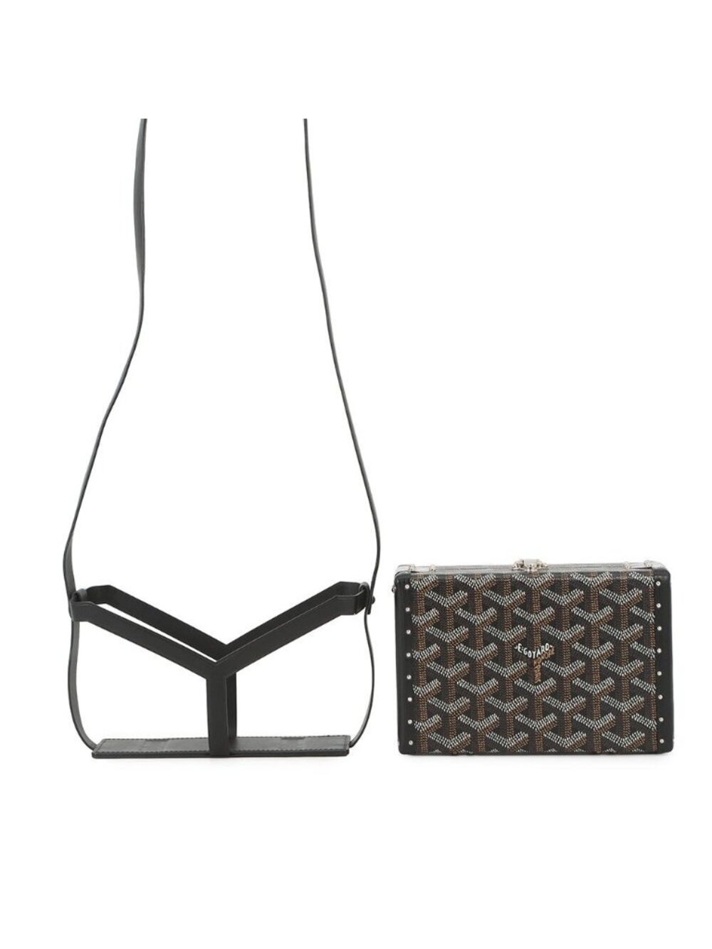 Goyard Shoulder Bag Minaudier Leather Black - Picture 2 of 10